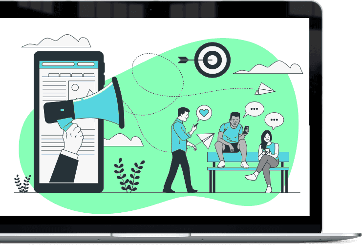 A comparison experience on a laptop, connecting shoppers with the right service.